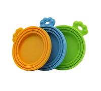 Balacoo 3pcs Silicone Pet Food Can Covers with Easy off Function and Better Sealing for Freshness Suitable for Sealing Pet Food and Canned Containers