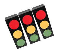 Balacoo 3pcs Traffic Light Favor Boxes for Durable Paper Candy Gift Boxes Multipurpose Party Supplies for Birthday Construction Racing Car Theme Celebrations