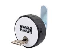 Balacoo 4-Digit Combination Cam Lock Security Locks 1.9inch Rotary Tongue Cam Lock Double Open Code Lock with Key for Cabinet Drawer Locker Door Furniture (26mm)