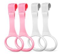 Balacoo 4 Pcs Baby Walking Assistant Pull Rings Toddler Crib Playpen Hanging Rings Plastic Nursery Cot Hand Pull Handles for Stand up Training