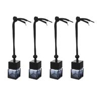Balacoo 4 Pieces Refillable Car Air Freshener Bottles with Black Caps, Glass Essential Oil Diffuser for Auto Decoration and Home Use, Stylish Sturdy Car Scent Diffuser Accessories