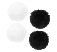 Balacoo 4pcs Faux Pom Pom Balls with Convenient Pin Design Soft and Comfortable Touch Decorative Pompom Lapel Pins for Clothing DIY and Gifting with Refined Texture and Elegant Appearance