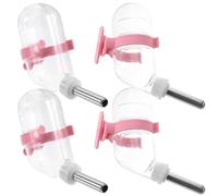 Balacoo 4pcs Hamster Waterer Automatic Water Feeder for Small Pets Pet Cage Water Bottle with Sealing Ring Stainless Steel and Plastic Convenient Drinking
