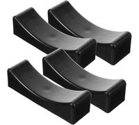 Balacoo 4pcs Lightweight Black Dumbbell Rack Stand with Rubber Cushion for Weight Lifting Tools, Strong Bearing Capacity and Good Stability, for Gym Dumbbell Storage