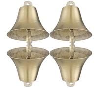 Balacoo 4pcs Noisy Farm Bells, Copper Bells for Livestock, Sheep and Cow Bells, Grazing Accessory, 5.2cm, Gold