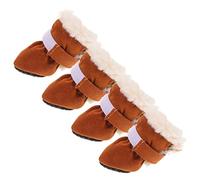 Balacoo 4pcs Non Slip Dog Snow Boots with Sticky Strap Fit Sole Winter Foot Covers for Dogs Protection