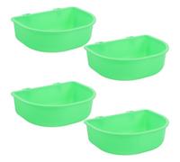 Balacoo 4pcs Plastic Dog and Cat Cage Food Bowls with Removable Design, Easy to Assemble, 14.2x11x4.8cm Small Pet Feeding Dishes for Home and Travel Crates