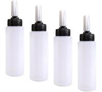 Balacoo 4pcs Plastic Squeeze Hair Applicator Bottles 150ml with Graduated Scale for Hair Dyeing at Home Easy to Squeeze and Better Control of Flow for DIY Colouring