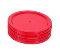 Balacoo 4PCS Red Air Hockey Pushers Pucks Replacement Ergonomic Handles for Game Tables Table Hockey Accessories Sliders for Competitive Play
