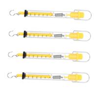 Balacoo 4Pcs Tubular Spring Scale Newton Force with Clear Plastic Body Dual Calibration in Grams and Newton for Physics Teaching and Gravity Measurement