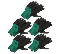 Balacoo 5 Pairs Nbr Dipped Safety Work Gloves, Oil Resistant, Abrasion | Textured Palm and Fingers, Light Green Finish, Assembly and Automotive Repair, Easy Maintenance, Ergonomic Fit