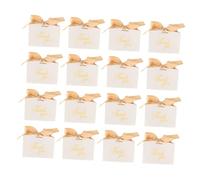 Balacoo 50pcs Mini Thank You Paper Bags Party Favor Boxes with Bow Ribbon Sturdy Paper Candy Boxes for Wedding Birthday Bridal Shower Snack Gift Packaging