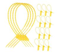 Balacoo 50pcs Plastic Writable Tags with Self Locking Zip Ties for Secure Labeling Logistics Sealing Fire Extinguishers and Emergency Information Hanging Labels for Harsh Environments