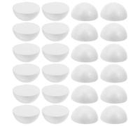 Balacoo 5Cm Polystyrene Half Spheres 70Pcs White Foam Balls for Christmas Foam Decorations, DIY Art Projects, School Craft Supplies and Household Use, Small Semi Sphere Craft Balls