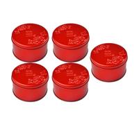 Balacoo 5pcs Decorative Tinplate Candy Boxes for Wedding and Presents, Easy to Carry Storage Containers Protecting Sweets and Biscuits from Moisture and Dust, Red round Cylinder Design