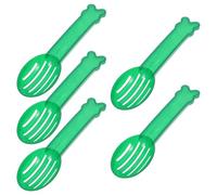 Balacoo 5pcs Hamster Bath Tools Small Pet Sand Spoons Plastic Lightweight Sturdy Feeding Scoops for Hamster Bath and Cage Cleaning Random Color