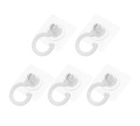 Balacoo 5pcs Heavy Duty Ceiling Hooks No Drill Installation Plastic Swivel Hooks with Strong Suction Design for Hanging Lights and Decorations in Kitchen Or Roof