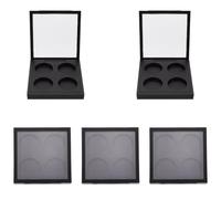 Balacoo 5pcs Magnetic Buckle Eyeshadow Cases with Cover, Lightweight and Easy to Carry Black as Plastic Empty Eye Shadow Palettes for Travel and Makeup