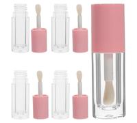 Balacoo 5pcs Refillable Lip Gloss Tubes 6ml with Wand Cap Portable Plastic Empty Lip Balm Containers for DIY Filling Lipsticks Simple Chic Design