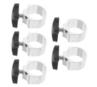 Balacoo 5pcs Silver Metal Walking Cane Collar Fastener Hand Twist Lock Knob for Easy Height Adjustment and Restoring Support, for Elder Mobility Sticks on Outdoor Ramps and Public