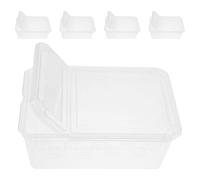 Balacoo 5pcs Transparent Reptile Breeding Box Plastic Animal Habitat Cage for Turtle Lizard Frog Spider Reusable Feeding Hatching Container with Easy Cleaning Design