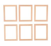 Balacoo 6 Pcs Miniature Picture Frames, 1:12 Scale Wood Dollhouse Frames, Mini Wooden Dollhouse Furniture Set for DIY Wall Art Painting, Craft Artwork Decor, 3. 0 × 2. 4 Inch