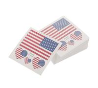 Balacoo 60pcs American Flag Temporary Tattoos for Face and Body, Patriotic Design Paper Stickers Easy to Adhere Feature, for Fourth of July, Memorial Day and Veterans Day Flag Parties