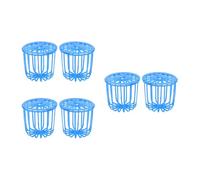 Balacoo 6pcs Blue Parrot Fruit Feeder Basket Set Made of Safe Plastic for Birds Fruit Feeding and Vegetable Foraging in Cages, Design for Parakeet and Cockatiel
