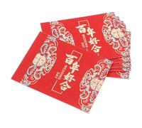 Balacoo 6pcs Chinese Red Wedding Money Sleeves Decorative Cash Bundle Holders Vibrant Red for Engagement and Marriage Unique Elegant Design with Impressive Detailing Convenient for Cash