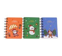 Balacoo 6pcs Christmas Coil Notebook with Cartoon Notepad Design, Convenient Size Paper Spiral Book to Do Lists and Class Notes, Elegant and Pleased to Eyes Student Stationery