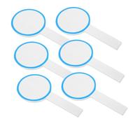 Balacoo 6Pcs Handheld White Boards Dry Erase Scoreboards Single Sided Voting Paddles for Judges Classroom Games and Events with Smooth Edges and Comfortable Grip