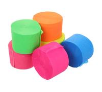 Balacoo 6pcs Neon Crepe Paper Streamers Vibrant Glow Party Decorations for Birthday Wedding Halloween with Fluorescent Yellow Orange Green Pink Blue Purple Rolls
