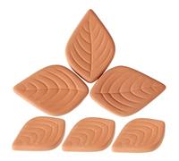 Balacoo 6pcs Reusable Leaf Shaped Terracotta Brown Sugar Saver Softener for Food Storage Containers Natural Keeps Sugar Soft and Fresh Retro Style Kitchen Decoration