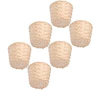 Balacoo 6pcs Small Wicker Basket Set Made of Bamboo for Storage and Decorative Desktop Use, Convenient and Practical Sundries Organizer Elegant Graceful Design Suitable for Corridor