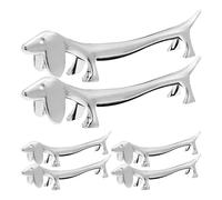 Balacoo 6pcs Zinc Alloy Chopstick Rest Dog Shape Cutlery Organizer, Practical and Easy to Store Decorative Chopstick Rest for Dining Table Decoration and Home Use