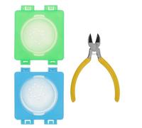 Balacoo 7pcs Green, Blue Hamster Cage Connection Board with Plug Plier Metro Cage Replacement Tube Connector Accessories for Small Pets