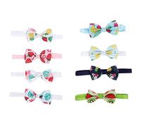 Balacoo 8pcs Adjustable Kitten and Pet Cat Bow Tie Collar with Chic Fresh Fruits Pattern, Breathable Woven Tape for Christmas and Weddings Style