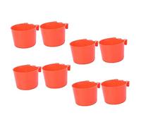 Balacoo 8Pcs Bird Feeding Cups for Bird Cage Durable Plastic Food and Water Bowls with Clamp Small Feeding Supplies for Parrots Canaries and Other Birds