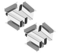 Balacoo 8pcs Glass Door Pull Handle Clip for 4-6mm Cabinet Showcase