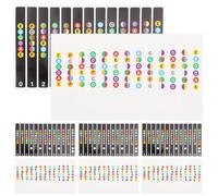 Balacoo 8pcs Guitar Trainer Notes Scale Stickers Accessories Easy to Stick Pvc Sticker for Beginners Learning Guitar Fretboard Notes with Release Paper Pack