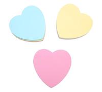 Balacoo 8pcs Heart Shaped Post Memos Memo Decals Paper Self-stick Notes Tearable, No Glue, Colorful, for Table and Room, Lovers and Family Members