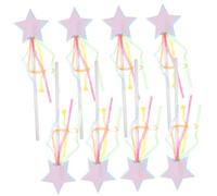 Balacoo 8pcs Star Shaped Fairy Wand with Paper Tassels Lightweight Cosplay Props for Party Favors Stage Performance Birthday Decorations and Photo Accessories