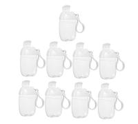 Balacoo 9pcs Empty Hand Bottles Keychain Travel Plastic Refillable Flip Cap Small Travel Bottles for Toiletries and Home Use