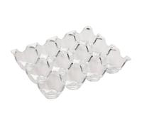 Balacoo Acrylic 12 Grid Egg Tray Storage Box for Kitchen Cabinets and Pantry Refrigerator Egg Container to Protect and Prevent from Getting Crushed Holder