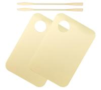 Balacoo Acrylic Makeup Mixing Palettes 2 Set Lightweight Foundation Blending Tray with Spatula for Nail Art and Professional Makeup Artists