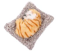 Balacoo Activated Charcoal with Artificial Plush and Bamboo Charcoal Cat Ornament Decorative Air Purification Cat Car Decor Accessory in Orange for Car Interior Dashboard