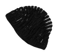 Balacoo Adjustable Black Crochet Wig Cap for Styling Synthetic Braided Hair with High Elasticity and Mesh Ventilated Design, for Cosplay and Daily Use by Makeup Artists and Performers