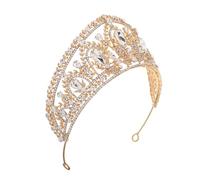 Balacoo Adjustable Crystal Bridal Tiara Rhinestone Crown for Women Artisan Crafted Wedding Headpiece with Eye Catching Sparkle Royal Appeal for Bride Birthday Pageant and Party