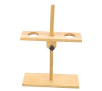 Balacoo Adjustable Height Wooden Funnel Stand for Laboratory Experiment Stable Dual Funnel Holder Rack for Teaching School Science and Lab Accessories