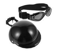 Balacoo Adjustable Lightweight Dog and Cat Helmet with Glasses, Abs Material Pet Helmet Preventing Smash, Stylish and Creative Design for Outdoor Activities